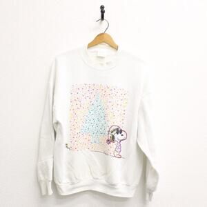 Vintage Snoopy Christmas Tree Sweatshirt XL